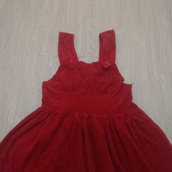 Vintage Unbranded Cordoruy Pinafore Dress Women's Red Dungaree Small - Picture 3 of 9